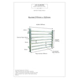 JIS Ladder Rail JIS Sussex Buxted Horizontal Stainless Steel Heated Towel Rail