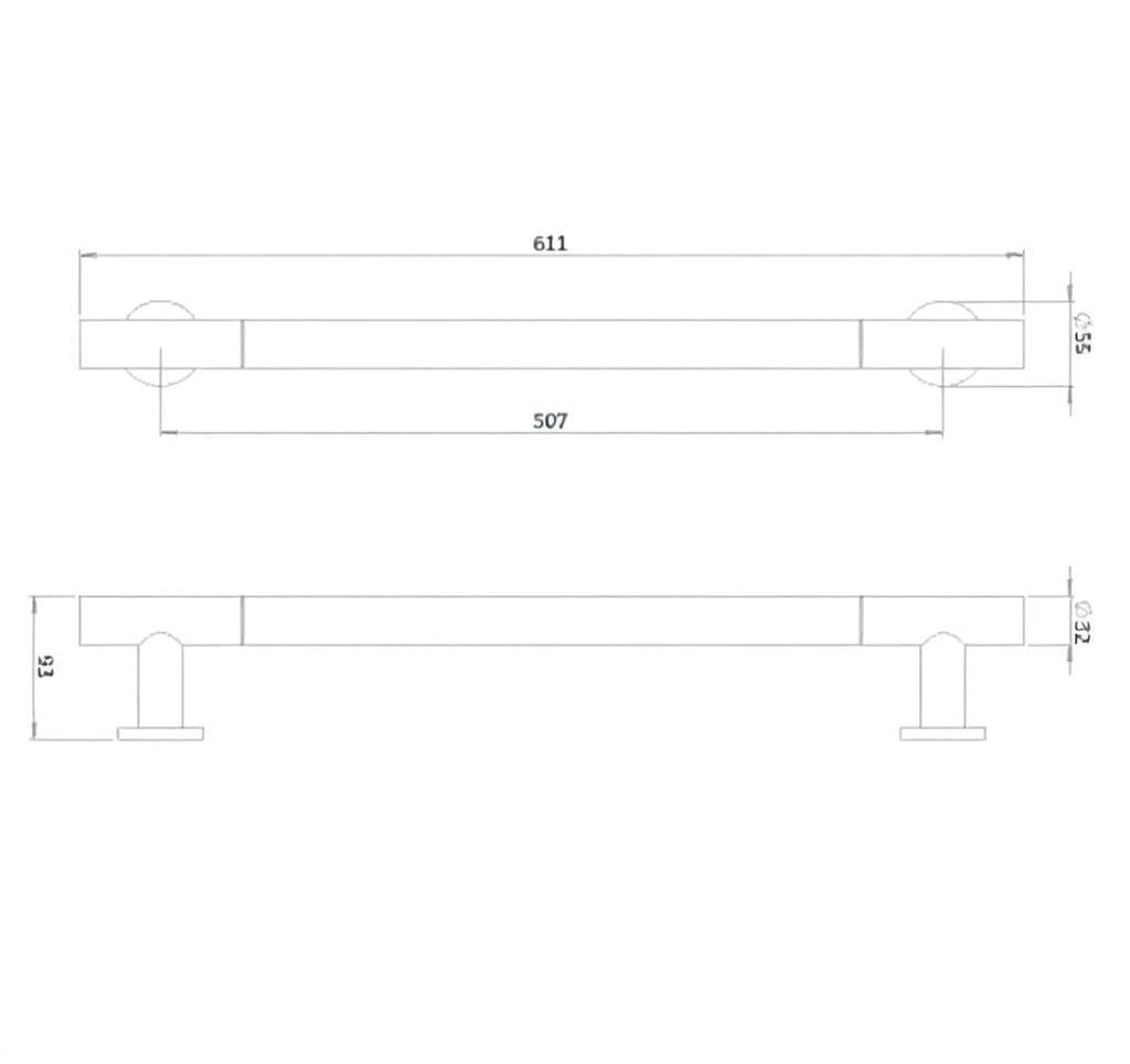 Crosswater GrabRail/Bar Crosswater Straight Grab Bar