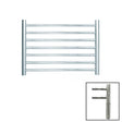 JIS Ladder Rail Polished Chrome / Electric Only with Cylindrical Adjustable Element JIS Sussex Buxted Horizontal Stainless Steel Heated Towel Rail