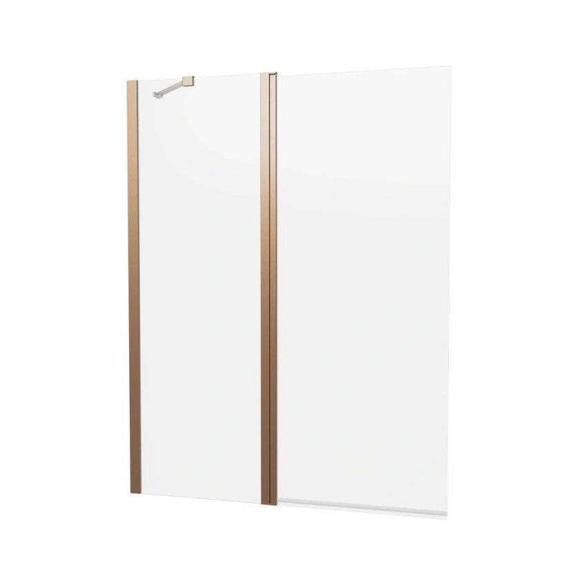 Crosswater Bath Screen Crosswater Clear 6 Double Panel Hinged Bath Screen