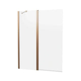 Crosswater Bath Screen Crosswater Clear 6 Double Panel Hinged Bath Screen