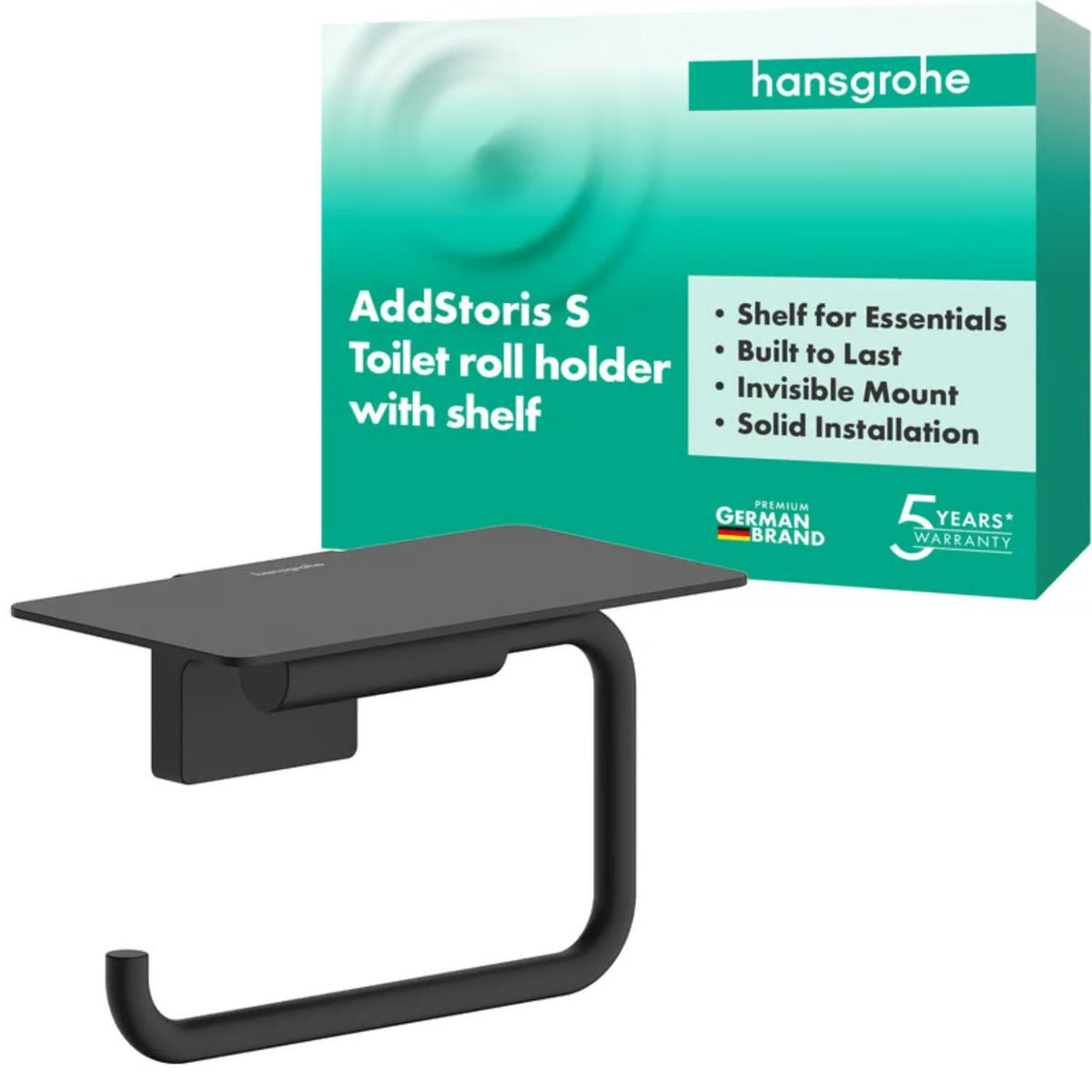 Hansgrohe Toilet Roll Holder Hansgrohe Addstoris S Toilet Roll Holder with Shelf