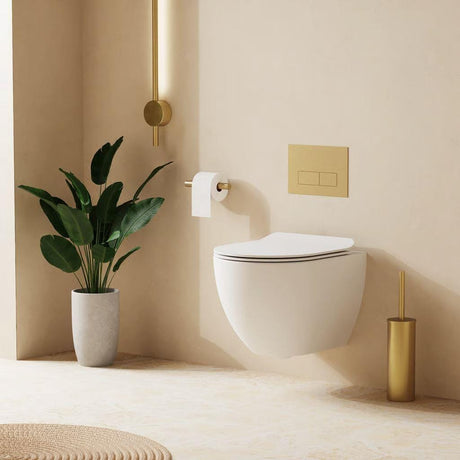Crosswater Wall Hung Toilet Matt White Crosswater Glide II Short Projection Wall Hung Rimless Toilet with Quick Release Soft Close Seat
