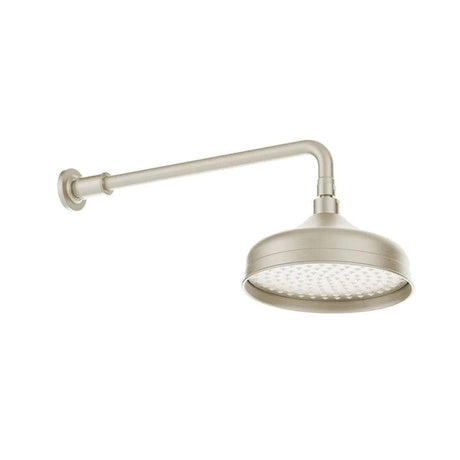 Vado Shower Heads and Arms Brushed Nickel Booth & Co. Axbridge Traditional 200mm (8") Shower Head and Arm