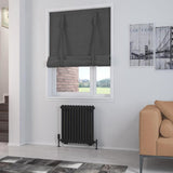 Eastbrook Column Radiator 600 x 563 / Dual Fuel Eastbrook Rivassa Traditional 2 Column Radiator in Matt Black