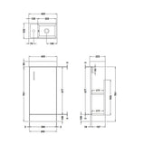 Aquarius Bathrooms Cloakroom Vanity Unit Aquarius Byron 400mm Floor Standing 1 Door Cloakroom Vanity Unit with 1 Tap Hole Basin