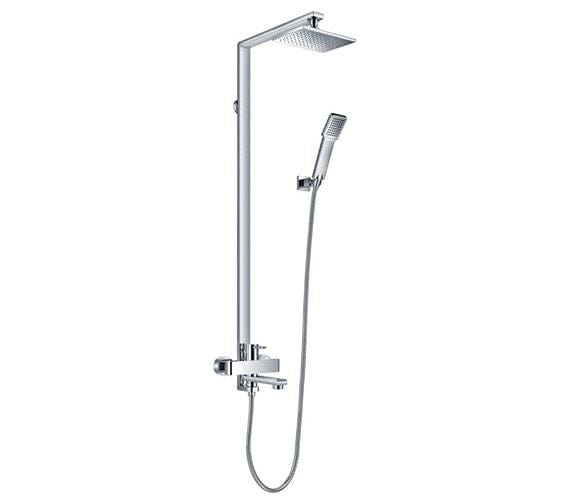 Flova Exposed Shower Set Flova Essence Manual Exposed Shower Set with Shower Head, Handset and Diverter Bath Spout in Diamond Chrome