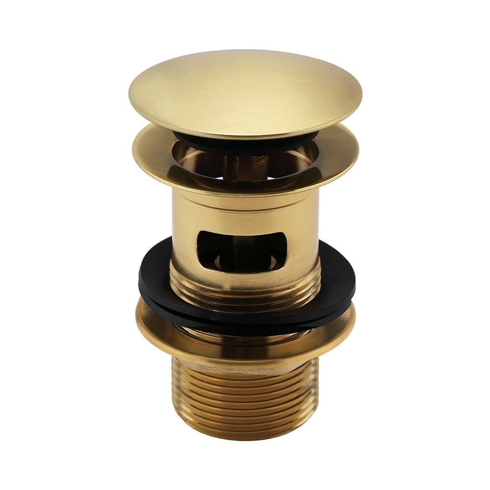 Imex Basin Waste Brushed Brass Imex Basin Solid Brass Slotted Clicker Waste