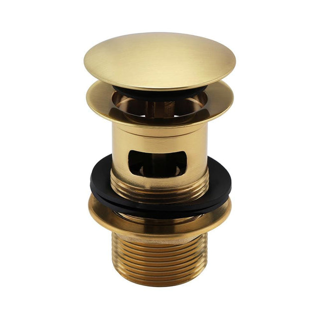 Imex Basin Waste Brushed Brass Imex Basin Solid Brass Slotted Clicker Waste