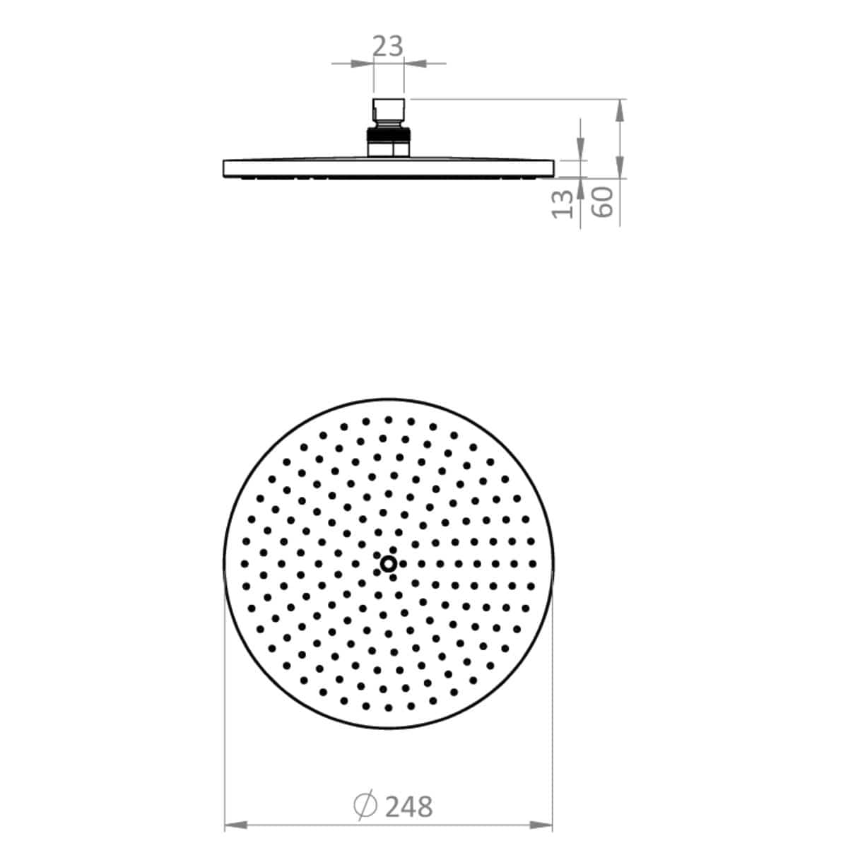 Crosswater Fixed Shower Head Crosswater Central Easy Clean Round Fixed Shower Head