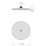 Crosswater Fixed Shower Head Crosswater Central Easy Clean Round Fixed Shower Head