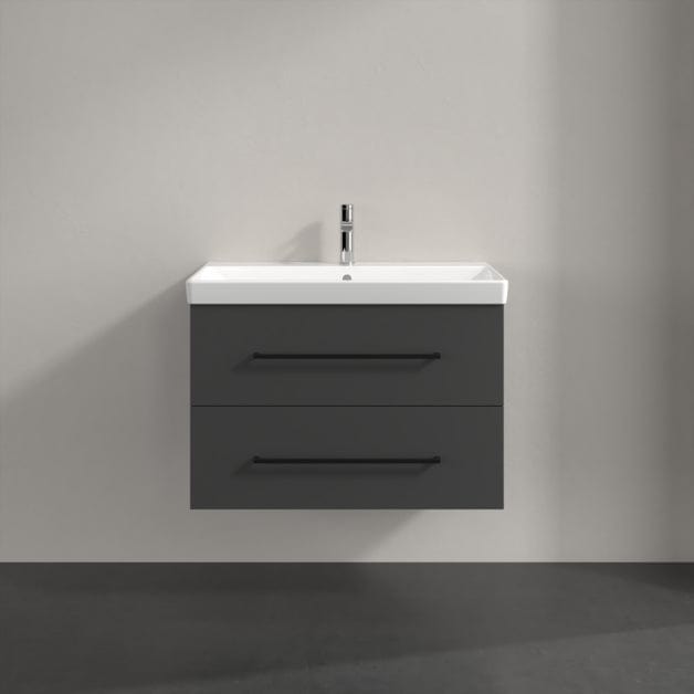Villeroy & Boch Wall Mounted Vanity Unit Villeroy & Boch Avento Wall Hung Vanity Unit 780mm Two Drawers with Basin