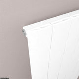 Eastbrook Peretti Straight Vertical Aluminium Radiator in Matt White