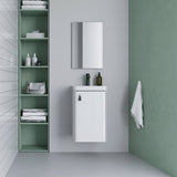 Roca Cloakroom Vanity Unit Gloss White Roca Costa 400mm Wall Mounted Cloakroom Vanity Unit with Basin