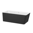 Roca Corner Bath Black/White / Left Hand Roca Ona Asymmetric Corner Stonex® Bath