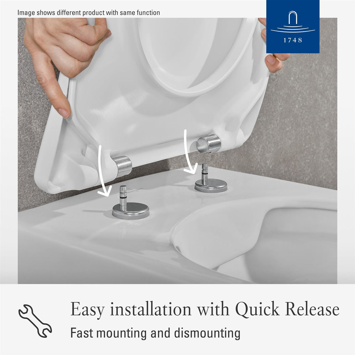 Villeroy & Boch Toilet Seat Villeroy & Boch O.Novo Standard Soft Close, Quick Release Toilet Seat in White Alpin