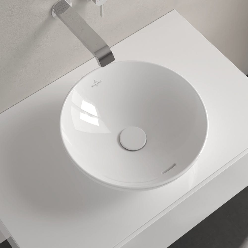 Villeroy & Boch Countertop Basin Villeroy & Boch Loop & Friends Round Countertop Basin in White Alpin