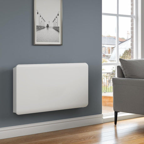 Reina Flat Panel Radiator 500 x 820mm / White Reina Odet Ceramic Core WiFi Electric Radiator