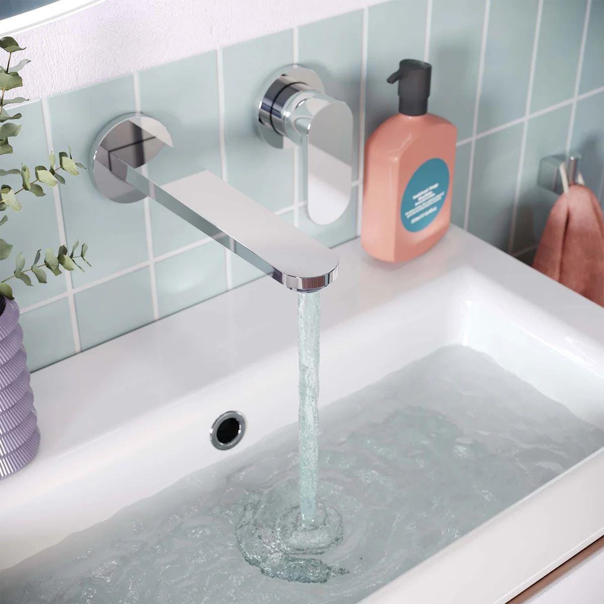 Crosswater Wall Mounted Basin Tap Crosswater Drift 2 Hole Wall Mounted  Basin Mixer Tap