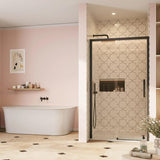 Crosswater Sliding Shower Door Matt Black / 2000 x 1300 Crosswater Asura 8mm Sliding Shower Door