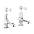 Crosswater Pillar Basin Tap Crosswater Belgravia Lever Long Nose Basin Mixer Taps (Pair) in Chrome