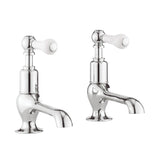 Crosswater Pillar Basin Tap Crosswater Belgravia Lever Long Nose Basin Mixer Taps (Pair) in Chrome