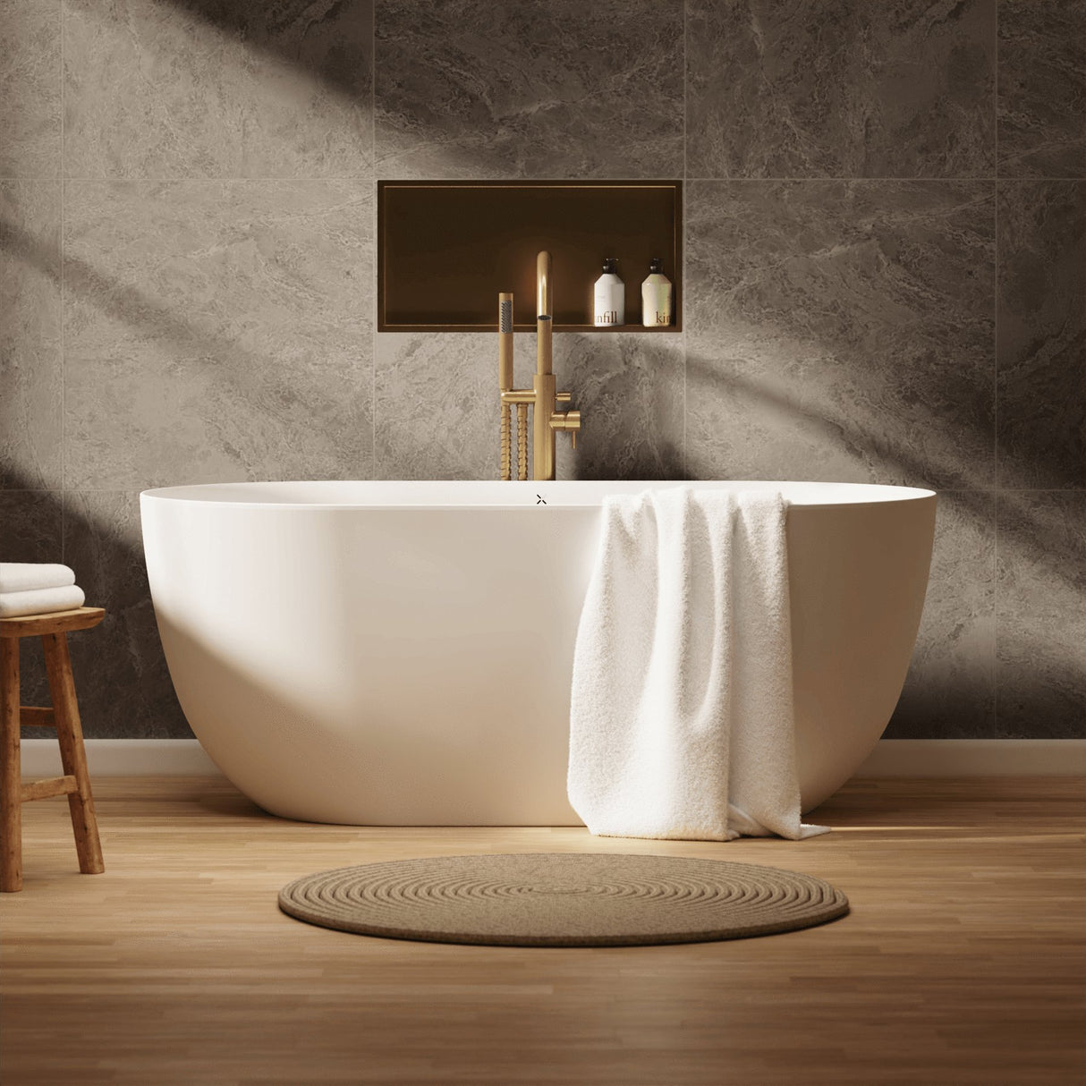 Crosswater Modern Freestanding Bath Matt White / 1500 x 780mm Crosswater Cerus Freestanding Bath