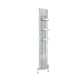 Eastbrook Peretti Straight Vertical Aluminium Radiator in Polished Aluminium