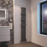 Eastbrook Panel Radiator 1800 x 280 / Dual Fuel Eastbrook Peretti Straight Vertical Aluminium Radiator in Matt Anthracite