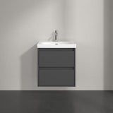 Villeroy & Boch Wall Mounted Vanity Unit Villeroy & Boch Skyla Wall Mounted 600mm Two Drawer Vanity Unit with Basin