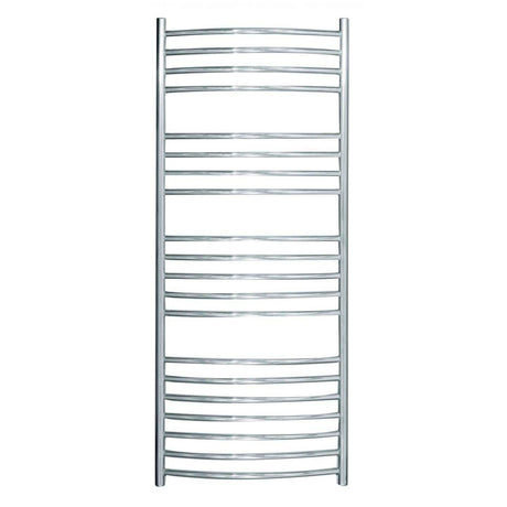 JIS Ladder Rail 1250 x 520mm / Satin Chrome / Central Heating JIS Sussex Adur Vertical Stainless Steel Curved Heated Towel Rail