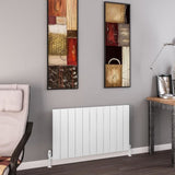 Eastbrook Panel Radiator 600 x 1040 / Central Heating Eastbrook Charlton Horizontal Aluminium Designer Radiator in Matt White