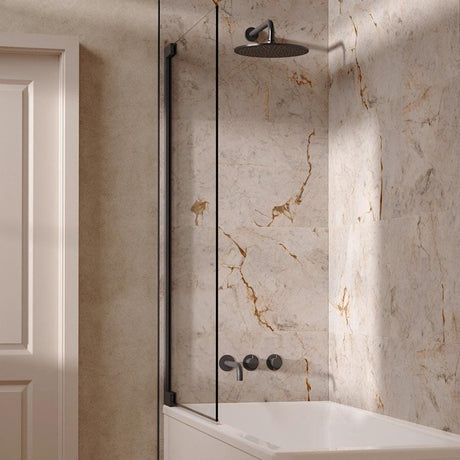 UK Bathroom Store Concealed Shower Set Slate / Wall Arm / 300mm Crosswater Module Shower Set 3 with Fixed Overhead Shower and Bath Spout