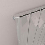 Eastbrook Panel Radiator Eastbrook Peretti Straight Vertical Aluminium Radiator in Polished Aluminium