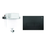 Crosswater Concealed Cistern MPRO Plate in Matt Black Crosswater Dual Flush Concealed Cistern Set with Flush Plate - 414 x 143 x 387mm