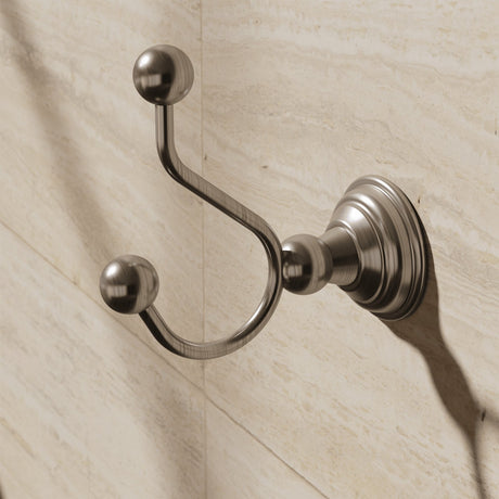 Crosswater Robe Hook Brushed Nickel Crosswater Belgravia Double Robe Hook