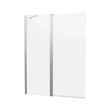 Crosswater Bath Screen Crosswater Clear 6 Double Panel Hinged Bath Screen