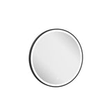 Crosswater Illuminated Mirror 600mm / Matt Black Crosswater Infinity Round Framed LED Illuminated Mirror