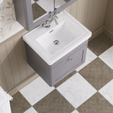 Aquarius Leighton 500mm Wall Mounted One Drawer Vanity Unit with Basin