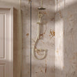 UK Bathroom Store Concealed Shower Set Brushed Brass / Ceiling Arm / 200mm Crosswater Module Shower Set 2 with Riser Rail Kit and Overhead Shower