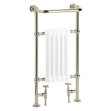 Heritage Traditional Towel Rails Heritage Baby Clifton Traditional Straight Vertical Heated Towel Radiator - 940 x 498mm in Vintage Gold/White