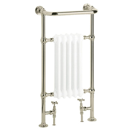 Heritage Traditional Towel Rails Heritage Baby Clifton Traditional Straight Vertical Heated Towel Radiator - 940 x 498mm in Vintage Gold/White