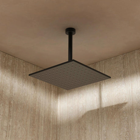 Crosswater Fixed Shower Head Matt Black / 300mm Crosswater Zion Fixed Shower Head