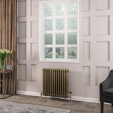 Eastbrook Column Radiator 600 x 608 / Central Heating Eastbrook Rivassa Traditional 3 Column Radiator in Bronze Effect