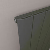Eastbrook Panel Radiator Eastbrook Peretti Straight Vertical Aluminium Radiator in Matt Anthracite
