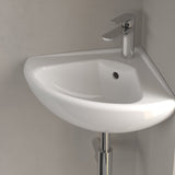 Villeroy & Boch Cloakroom Basin Villeroy & Boch O.novo 415mm Corner Cloakroom  Basin in White Alpin