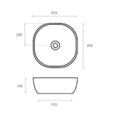 Crosswater Countertop Basin Crosswater Real Square 410mm Countertop Basin