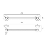 Vado Towel Rails and Rings Booth & Co. Axbridge 450mm Towel Rail