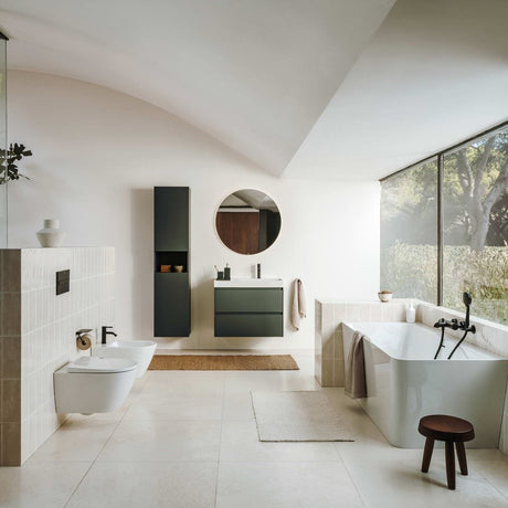 Roca Wall Hung Toilet Roca Ona Wall Hung Toilet with Soft Closing Supralit® Seat in Matt White
