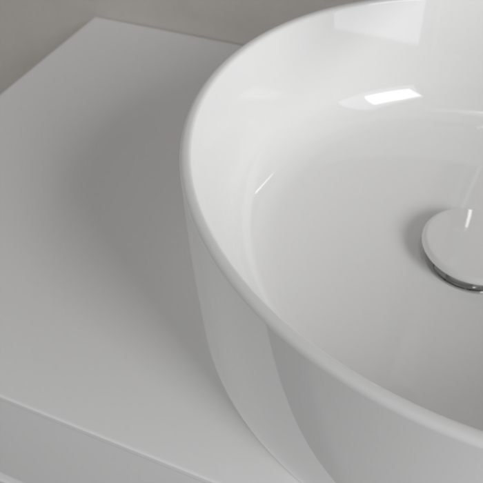 Villeroy & Boch Collaro 400mm Round Countertop Basin in White Alpin